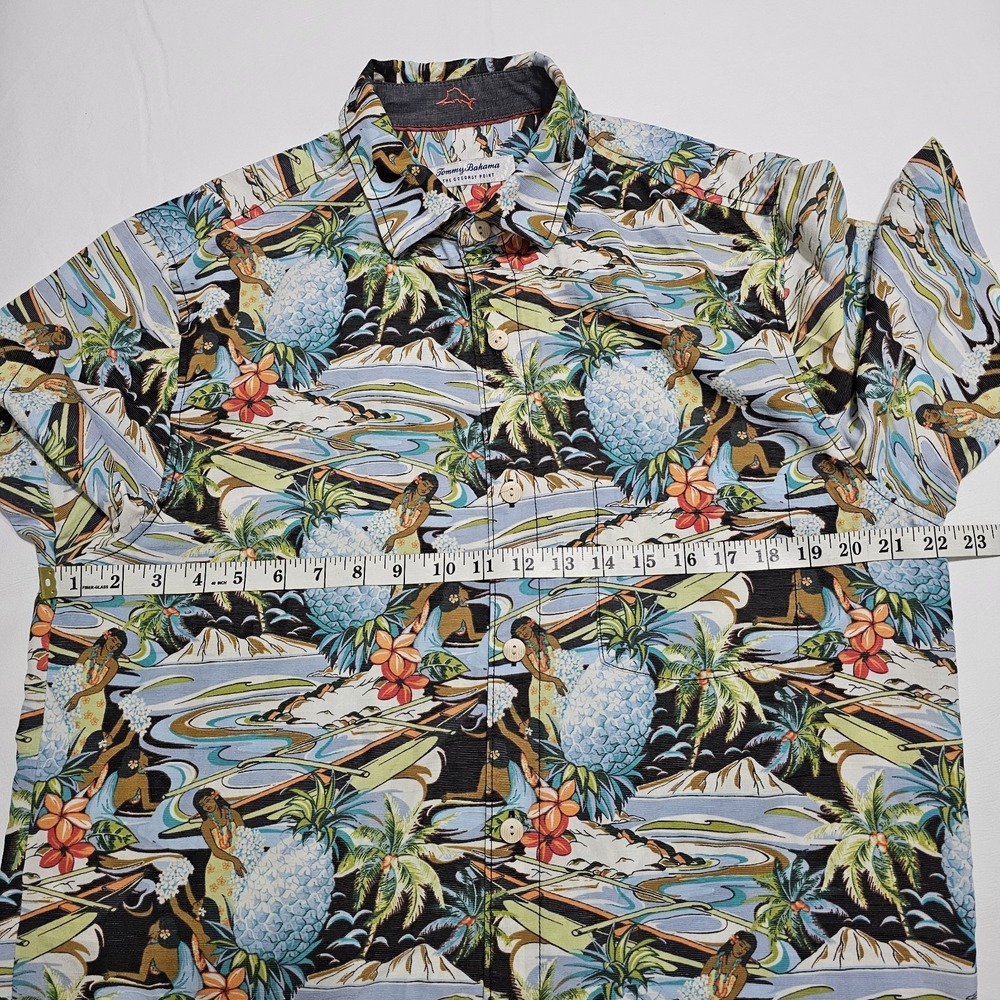 Tommy Bahama Coconut Point Shirt Mens M Hawaiian Aloha Surfboard Pineapple - Picture 3 of 11